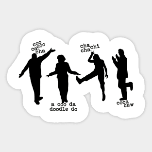 Arrested Development Chicken Dance (Black Graphic) Sticker